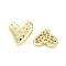 Heart Rack Plating Brass Micro Pave Cubic Zirconia Studs Earrings for Women, Long-Lasting Plated, Lead Free & Cadmium Free, Real 18K Gold Plated, 25.5x26mm