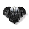 Halloween Themes Opaque Resin Pendants, with Platinum Iron Loops, Bat, 21.5x27.5x9mm, Hole: 2mm