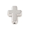 CCB Plastic Beads, Cross, Platinum, 16x12.5x5mm, Hole: 1.5mm