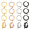 16Pcs 4 Colors 304 Stainless Steel Huggie Hoop Earrings Findings, with Vertical Loop, Ring, Mixed Color, 15.5x14x3mm, Hole: 1.6mm, Pin: 1mmm 4pcs/color