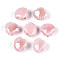 Handmade Porcelain Beads, Shell Shape, Bright Glazed Porcelain, Pink, 9.5~10x11.5~12x6~6.5mm, Hole: 1.6~2mm