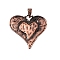 Alloy Pendants, for Necklace Accessories, with Jump Ring, Heart, 73x66mm