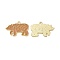 Christmas Theme Rack Plating Alloy Enamel Pendants, Light Gold Tone Bear Charms, Camel, 20x30x1.5mm, Hole: 2mm