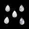 Natural White Moonstone Cabochons, Faceted Teardrop, 12.5~13x8.5~9x4.5~5mm