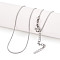 1MM 304 Stainless Steel Round Snake Chain Necklaces, Non-Tarnish, Stainless Steel Color, 18.90 inch(48cm)