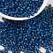 MIYUKI Round Rocailles Beads, Japanese Seed Beads, 8/0, (RR648) Dyed Denim Blue Silverlined Alabaster, 3mm, Hole: 1mm, about 19000~20500pcs/pound