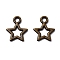 Tibetan Style Alloy Pendants, Lead Free and Cadmium Free, Antique Bronze, 10mm wide, Star, 12mm long, hole: 2mm