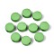 Acrylic Beads, Flat Round, Lime Green, 7x4mm, Hole: 1.8mm, about 3500pcs/500g