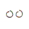 Ion Plating(IP) 304 Stainless Steel Open Jump Rings, Ring, Rainbow Color, 3.5x0.5mm, 24Gauge, Inner Diameter: 1.5mm