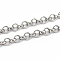 Tarnish Resistant 304 Stainless Steel Rolo Chains, Belcher Chains, Unwelded, Stainless Steel Color, 6x2mm