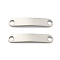201 Stainless Steel Links/Connectors, Curved Oval, Stamping Blank Tag, Stainless Steel Color, 30x6x1mm, Hole: 3mm
