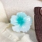 Two Tone Plastic Claw Hair Clips, Flower, Cyan, 77x77mm