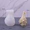 Gnome DIY Food Grade Silicone Statue Candle Molds, Aromatherapy Candle Moulds, Portrait Sculpture Scented Candle Making Molds, White, 10.2x6.8x5.7cm