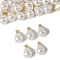 24Pcs ABS Plastic Imitation Pearl Pendants, with Brass Findings, Drop, Real 18K Gold Plated, 13x8x8mm, Hole: 1.6mm
