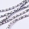 Electroplate Transparent Glass Beads Strands, Pear Luster Plated, Faceted, Column, Gray, 5x3mm, Hole: 0.5mm, about 90pcs/strand, 17.5 inch