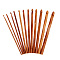 12Pcs Carbonized Bamboo Knitting Needles, Crochet Hooks, for Braiding Crochet Sewing Tools, FireBrick, 150mm