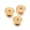 304 Stainless Steel Spacer Beads, Flat Round, Real 18K Gold Plated, 8x2.5mm, Hole: 1.8mm