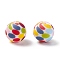 Silicone Beads, Round, Colorful, 14.5x14mm, Hole: 2mm