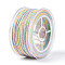 27M Segment Dyed Round Polyester Twisted Cords, with PET Plastic, for Jewelry Making, Colorful, 1mm, about 29.53 Yards(27m)/Roll