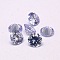 Diamond Shape Grade A Cubic Zirconia Cabochons, Faceted, Lilac, 2.5mm