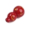 Handmade Lampwork Beads, Gourd, Red, 39.5~40x21~22mm, Hole: 1.6~3mm