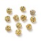 6mm Brass Rhinestone Beads, Round, Golden, 6x6.5mm, Hole: 1.2mm