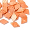 30Pcs Spray Painted Natural Freshwater Shell Pendants, Rhombus Charms, Light Salmon, 14~17.5x9~10x1.5~2mm, Hole: 1.2mm