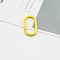 Alloy Spring Gate Rings, Oval, Yellow, 50x25mm