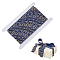 12.5 Yards Gold Stamping Star Polyester Printed Ribbon, for Garment Accessories, Gift Decoration, Marine Blue, 3/4 inch(20mm)