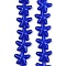 Baking Painted Glass Beads, Starfish, Dark Blue, 18x16.5x5.5mm, Hole: 1mm, about 28pcs/strand, 15.94 inch(40.5cm)