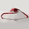 Alloy Rhinstone Chain Belt, Waist Belt for Shirt Dress Overcoat, Red, 2780~2800x28x4mm
