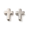 CCB Plastic Beads, Silver, Cross, 15.5x12x4.5mm, Hole: 1.7mm