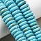 Natural Howlite Beads Strands, Rondelle, Dyed, 10x3mm, Hole: 0.5mm, about 118pcs/strand, 15.63''(39.7cm)