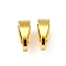 Brass Snap on Bails, for Pendants, Golden, 7x3x3mm, Hole: 6x2mm