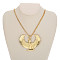 Alloy Pendant Necklaces for Women, Golden, Egyptian Goddess Isis, 15.75~17.72 inch(40~45cm)