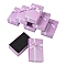 6Pcs Cardboard Paper Jewelry Set Boxes, Rectangle with Bowknot, Plum, 5.05x8x2.7cm