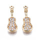 Латунные микропаве прозрачные подвески с фианитом X-KK-S359-113-RS-1