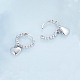 Серьги-кольца из стерлингового серебра в форме витого сердца s925 OI2673-2