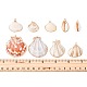 20 шт. 9 стиля подвески из натуральных ракушек с гальваническим покрытием SSHEL-FS0001-12-5