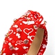 Резинки для волос с жемчугом и стразами ко Дню святого Валентина PW-WG30591-01-2