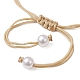 Регулируемые браслеты из искусственного жемчуга из АБС-пластика с бусинами для женщин BJEW-JB11871-01-4