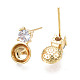 Латунные серьги-гвоздики из циркония KK-N233-132-2