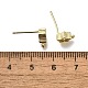 Фурнитура для сережек-гвоздиков из латуни с кубическим цирконием KK-Q048-17G-3