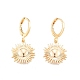 Латунные серьги с подвеской в форме подсолнуха для женщин EJEW-N012-65-2