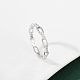 Регулируемые кольца из стерлингового серебра с кубическим цирконием для женщин RJEW-B128-03-3