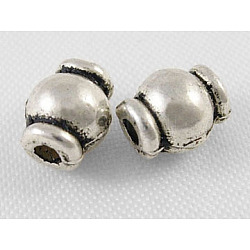 Perline in lega stile tibetano,  piombo & cadmio & nichel libero, argento antico, 6.5x5mm, Foro: 2 mm