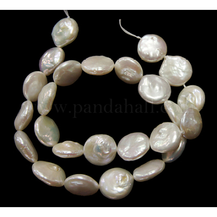Naturales keshi abalorios de perlas hebras A22RD011-1