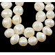 Hebras de perlas de agua dulce cultivadas naturales A23TK011-2