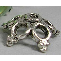 Tibet Silber Perlenkappen, cadmiumfrei und bleifrei, Kegel, Antik Silber Farbe, ca. 11.5 mm Durchmesser, Bohrung: ca. 1.8 mm