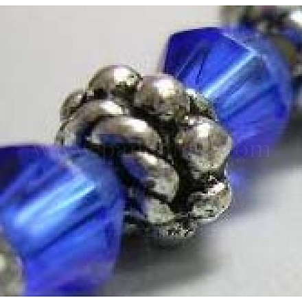 Perlas espaciadoras de plata tibetana AB86-1